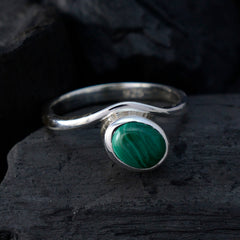 Lakshmi Abstract Green Solitaire Ring