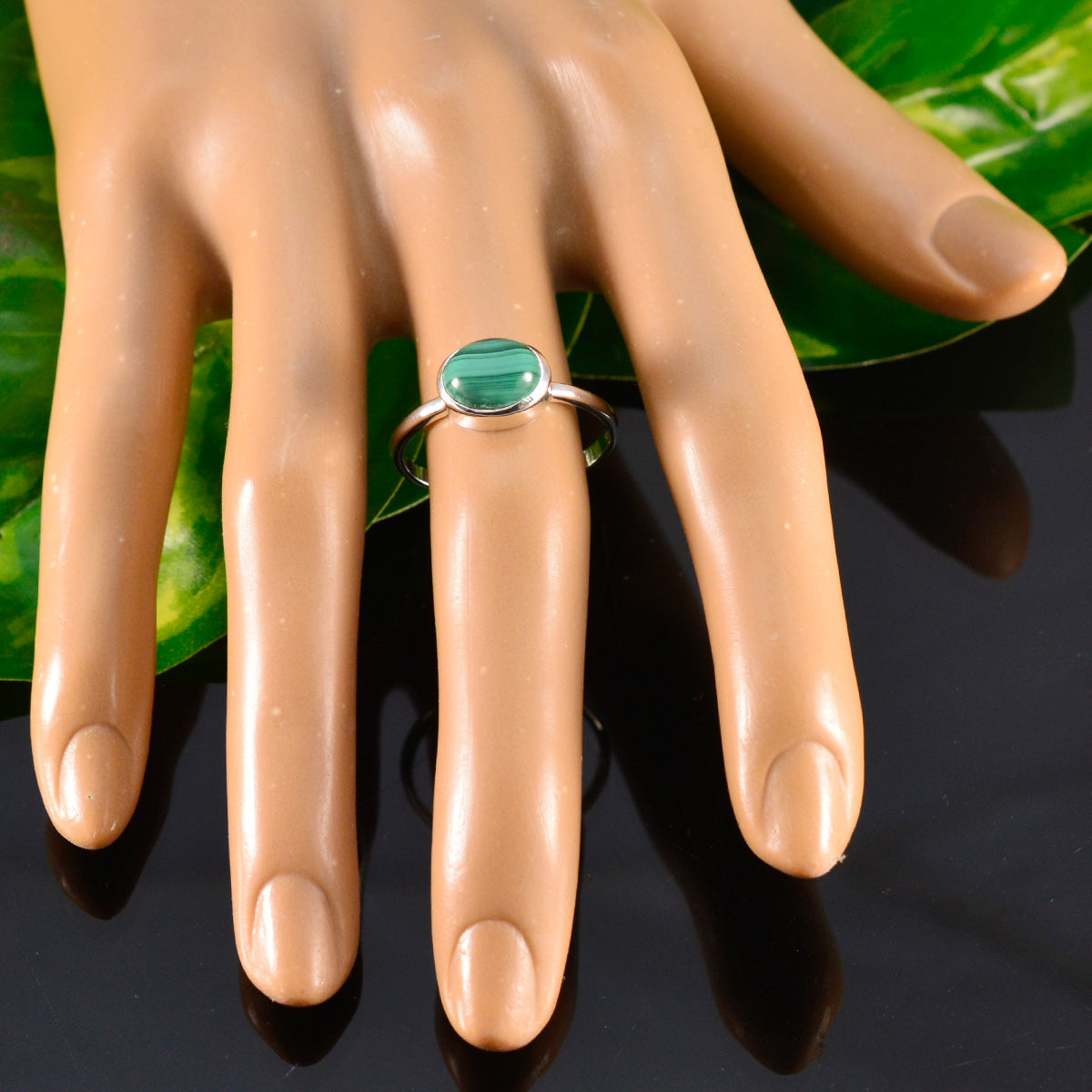 Nora Trendy Green Solitaire Ring