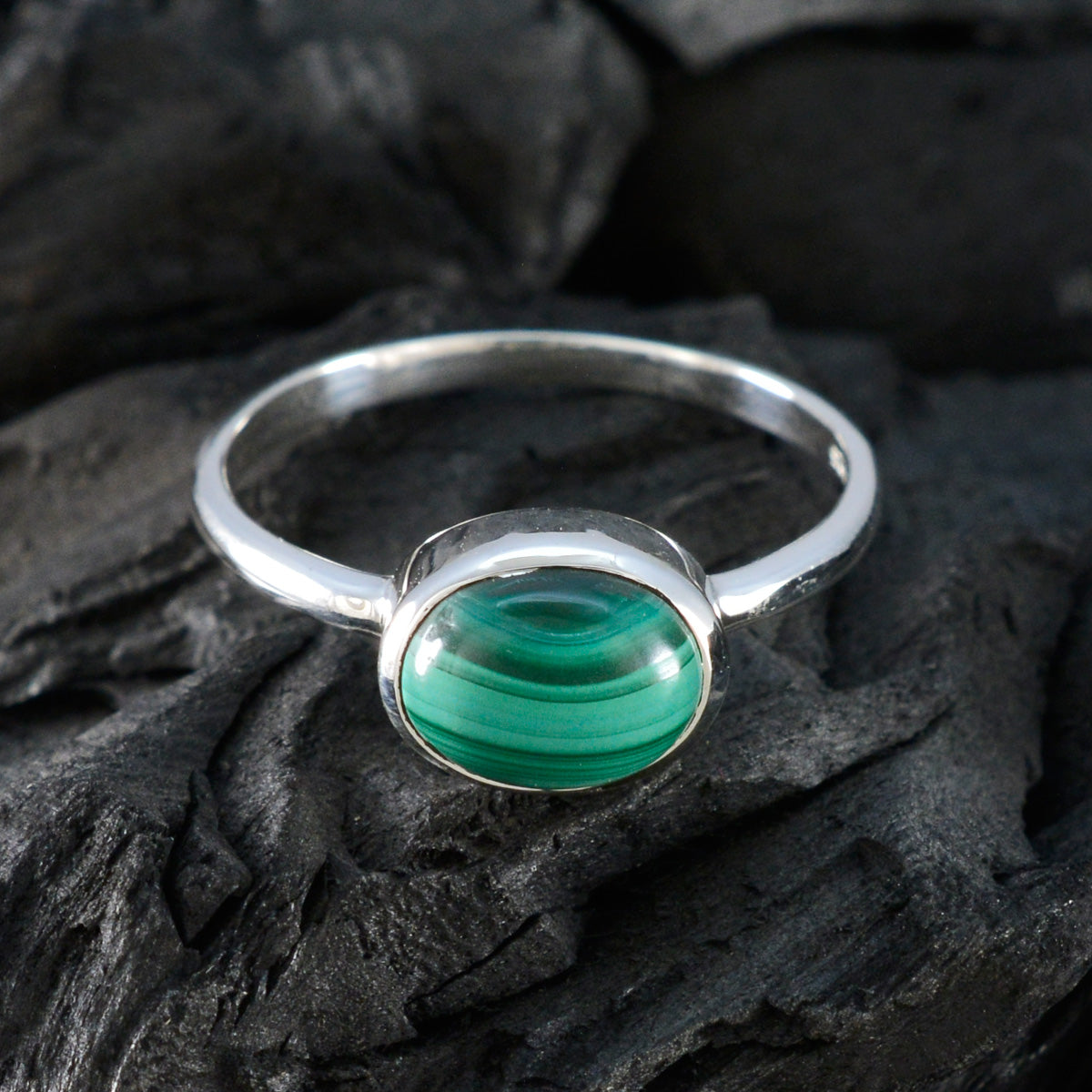 Nora Trendy Green Solitaire Ring