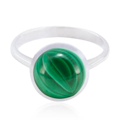 Rebeca Luxurious Green Solitaire Ring Malachite Green