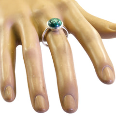 Rebeca Luxurious Green Solitaire Ring