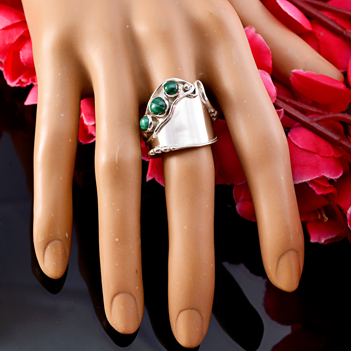 zazlle Trendy Green Trilogy Ring