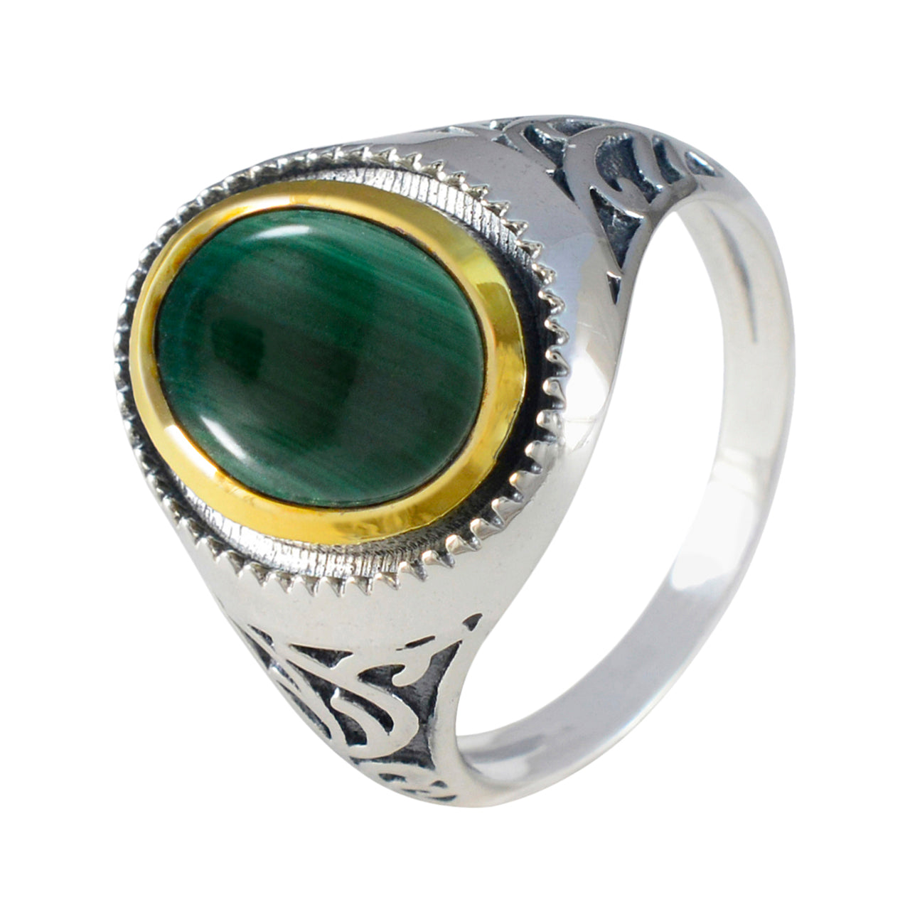 zazlle Filigree Green Solitaire Ring