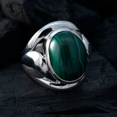 Audrey Contemporary Green Solitaire Ring
