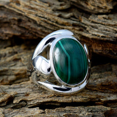 Audrey Contemporary Green Solitaire Ring