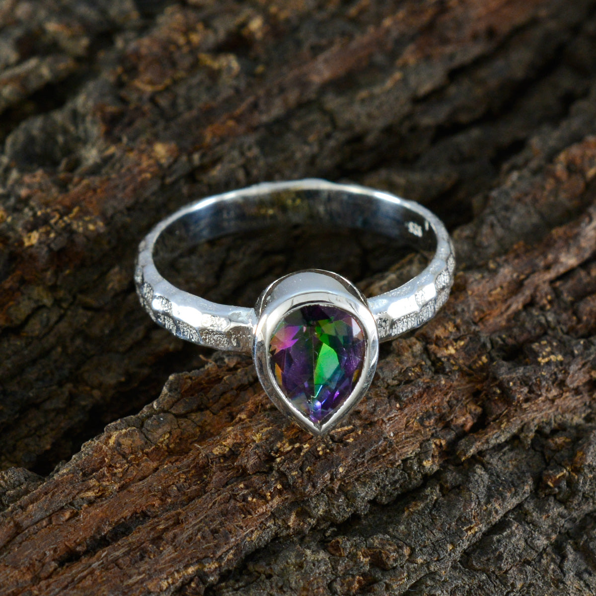 Violet Sophisticated multicolor Solitaire Ring