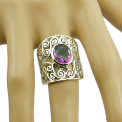Lakshmi Filigree multicolor Solitaire Ring