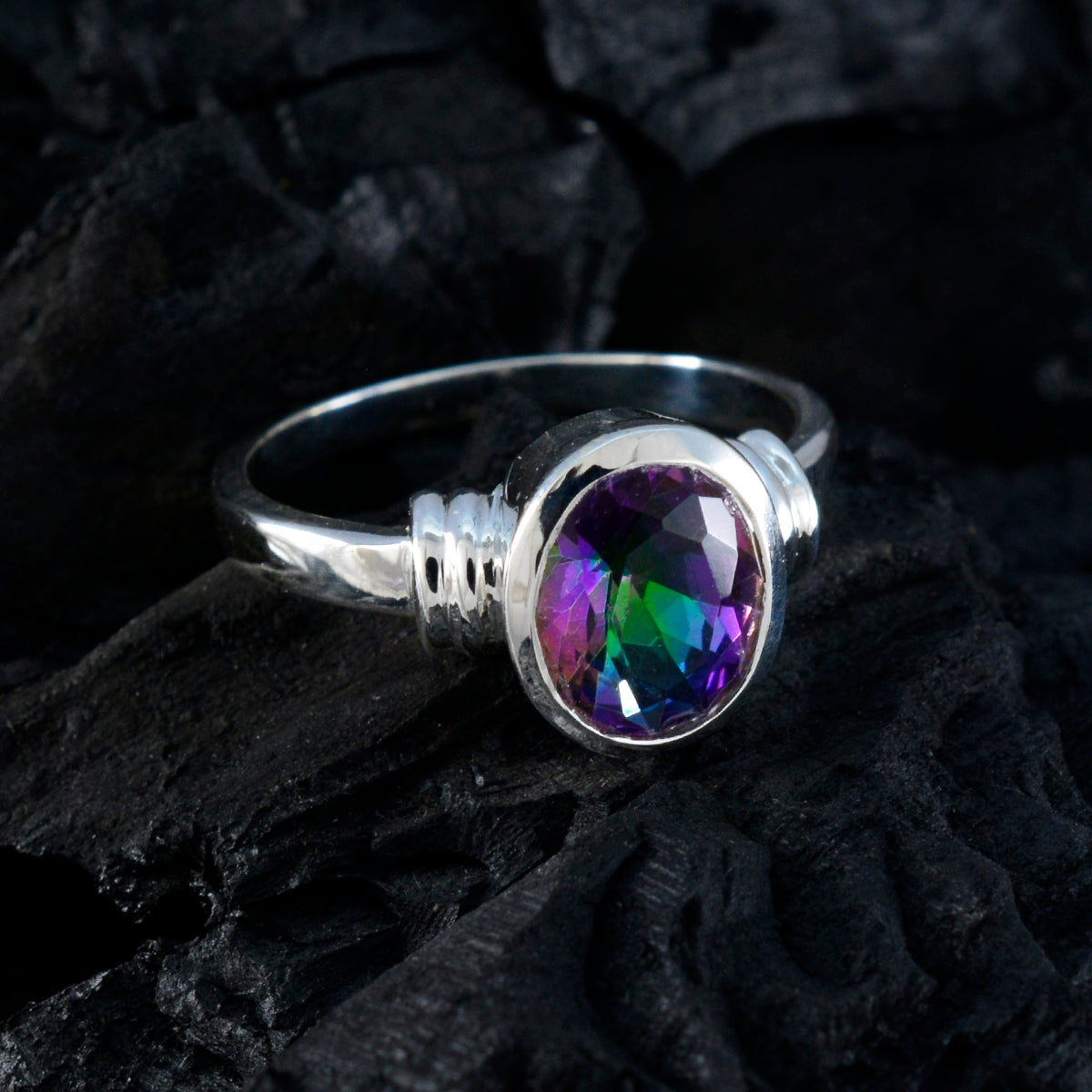 Priya Graceful multicolor Solitaire Ring