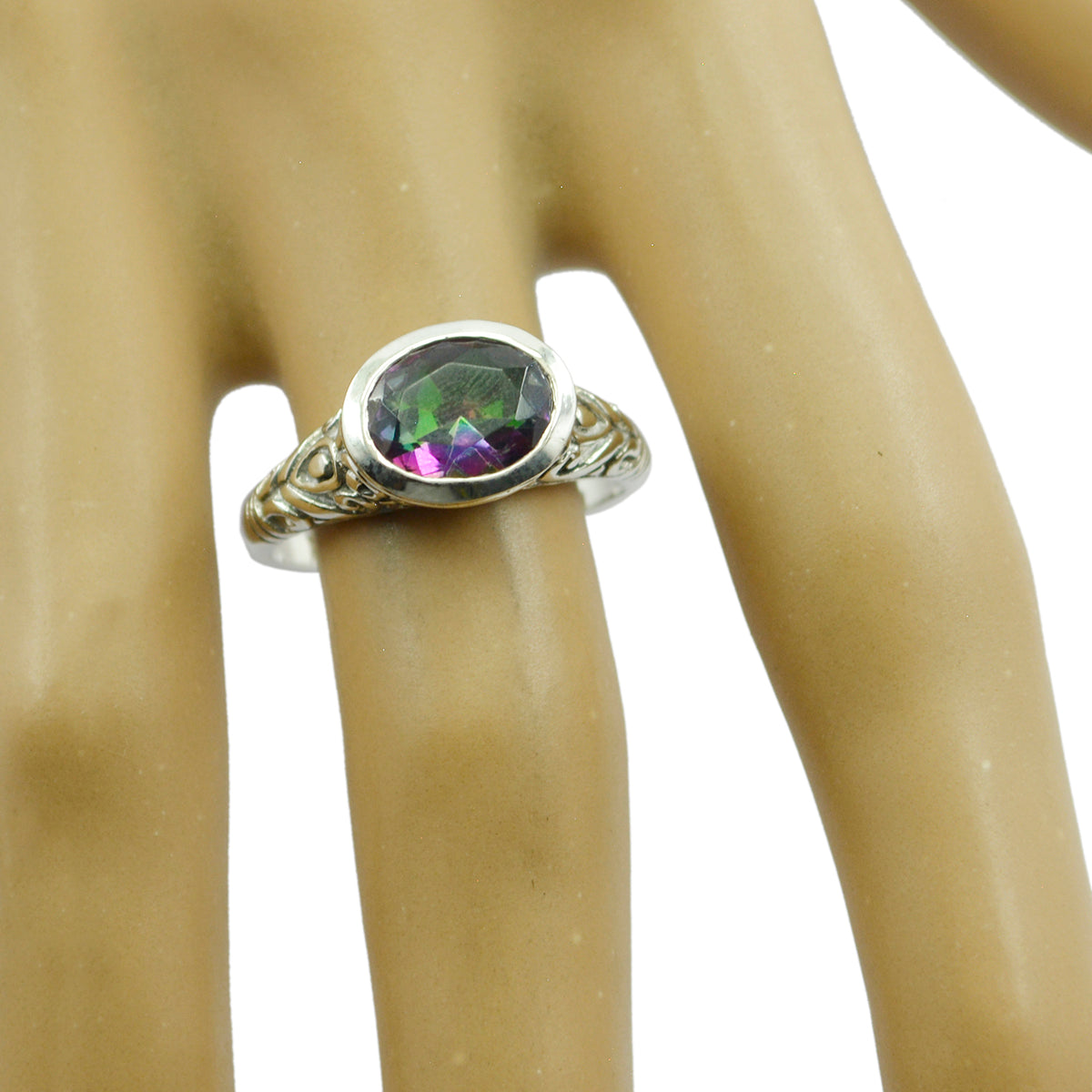 Sofía Art Deco multicolor Solitaire Ring