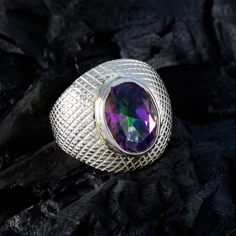 Ava engravings multicolor Solitaire Ring