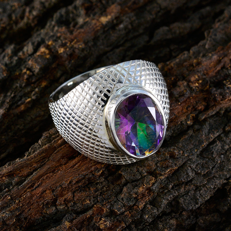Ava engravings multicolor Solitaire Ring