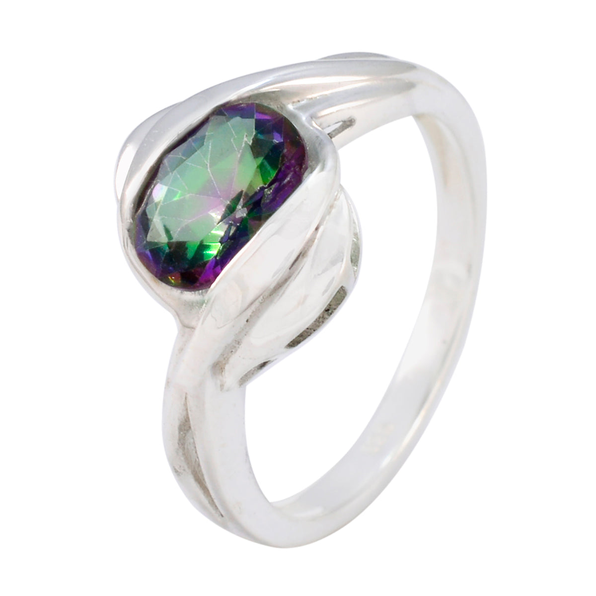 Mia Abstract multicolor Solitaire Ring