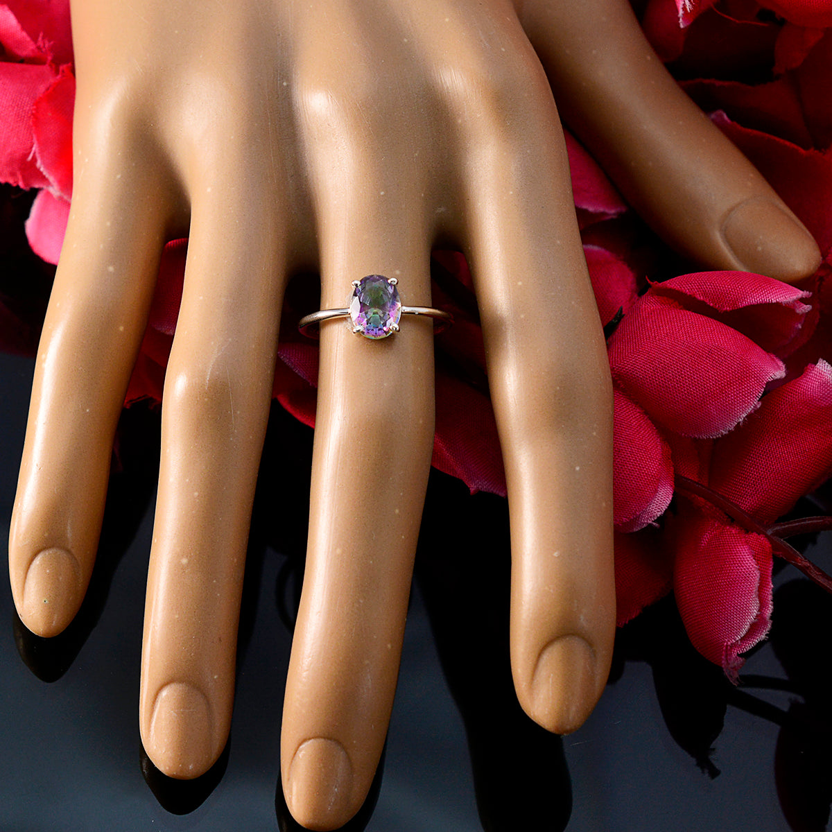 zazlle Luxurious multicolor Solitaire Ring