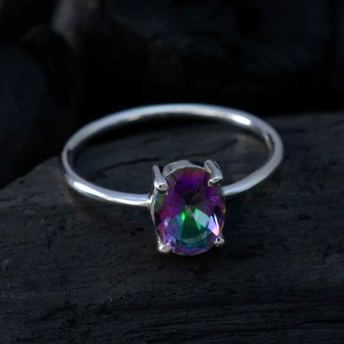 zazlle Luxurious multicolor Solitaire Ring