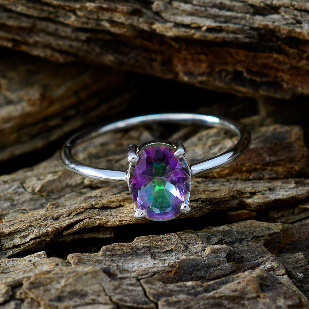 zazlle Luxurious multicolor Solitaire Ring