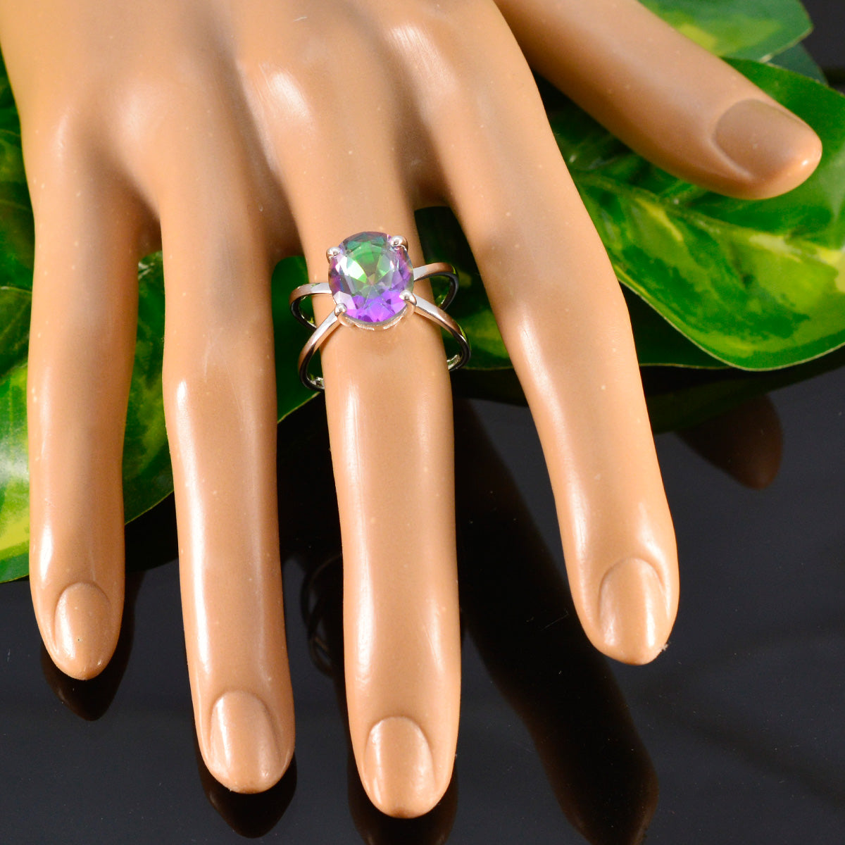 Milagros Boho multicolor Solitaire Ring