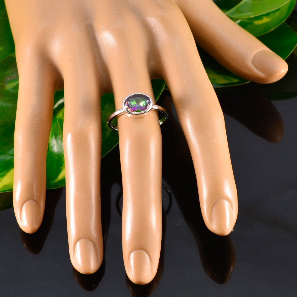 Haruka Modern multicolor Solitaire Ring
