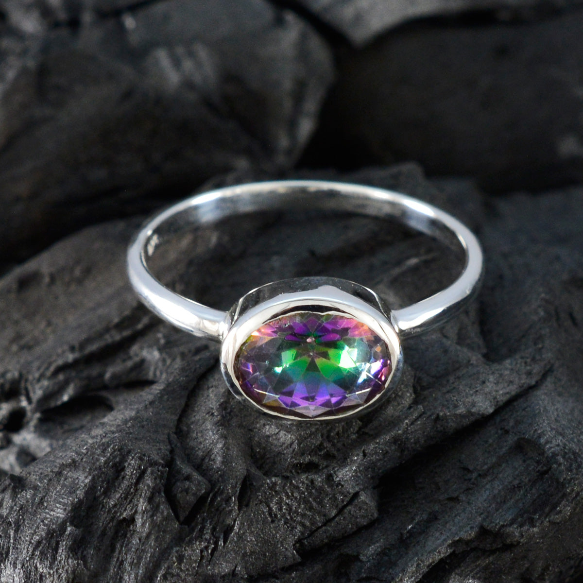 Haruka Modern multicolor Solitaire Ring