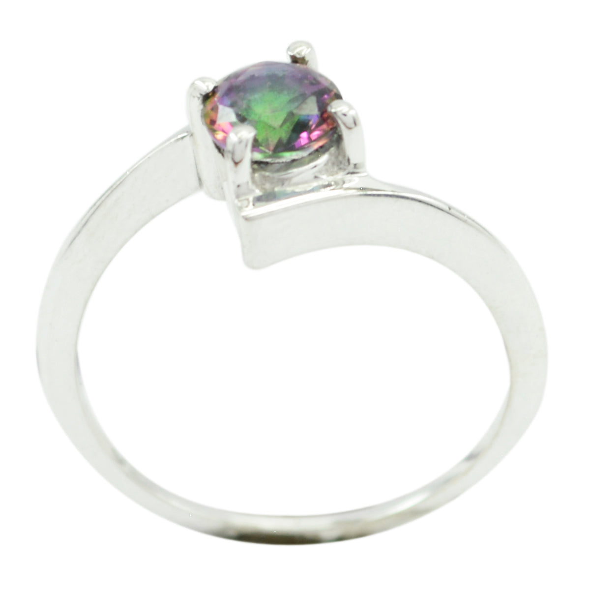 Nari Abstract multicolor Solitaire Ring Mystic Quartz Multicolor