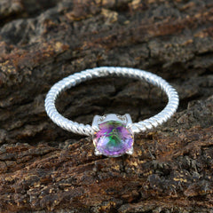 Agnes Twist multicolor Solitaire Ring