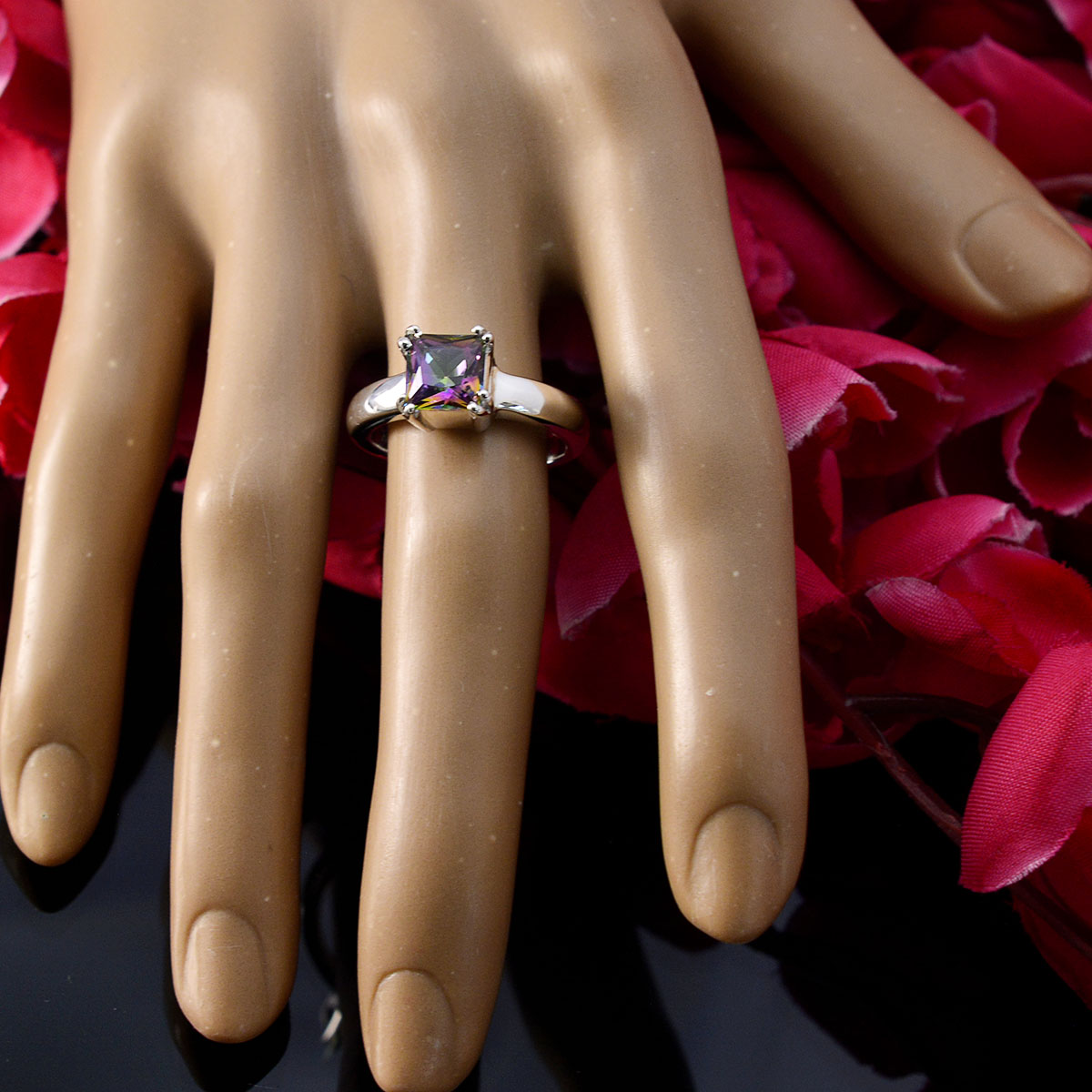 Riya Sophisticated multicolor Solitaire Ring