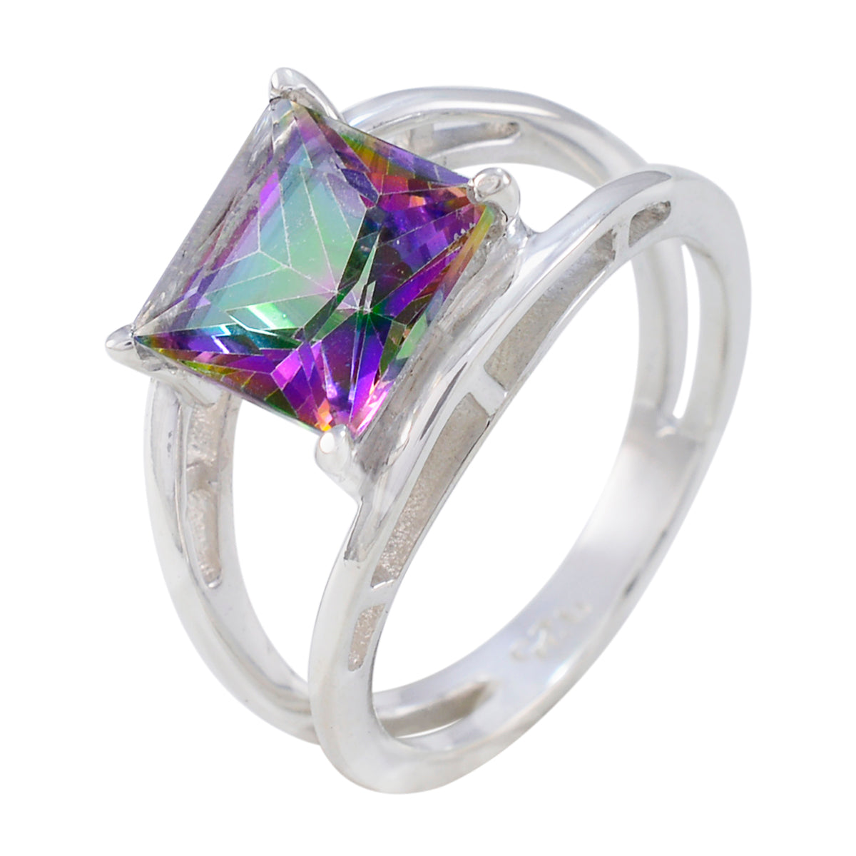 Amelia Abstract multicolor Solitaire Ring