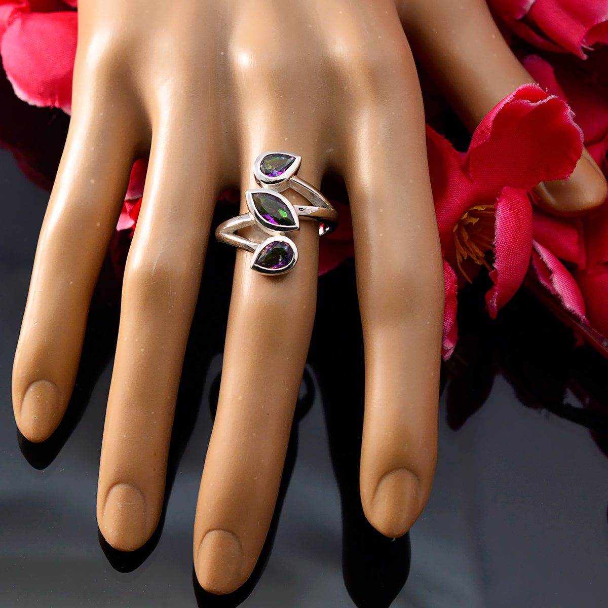 Katarina Signet multicolor Trilogy Ring