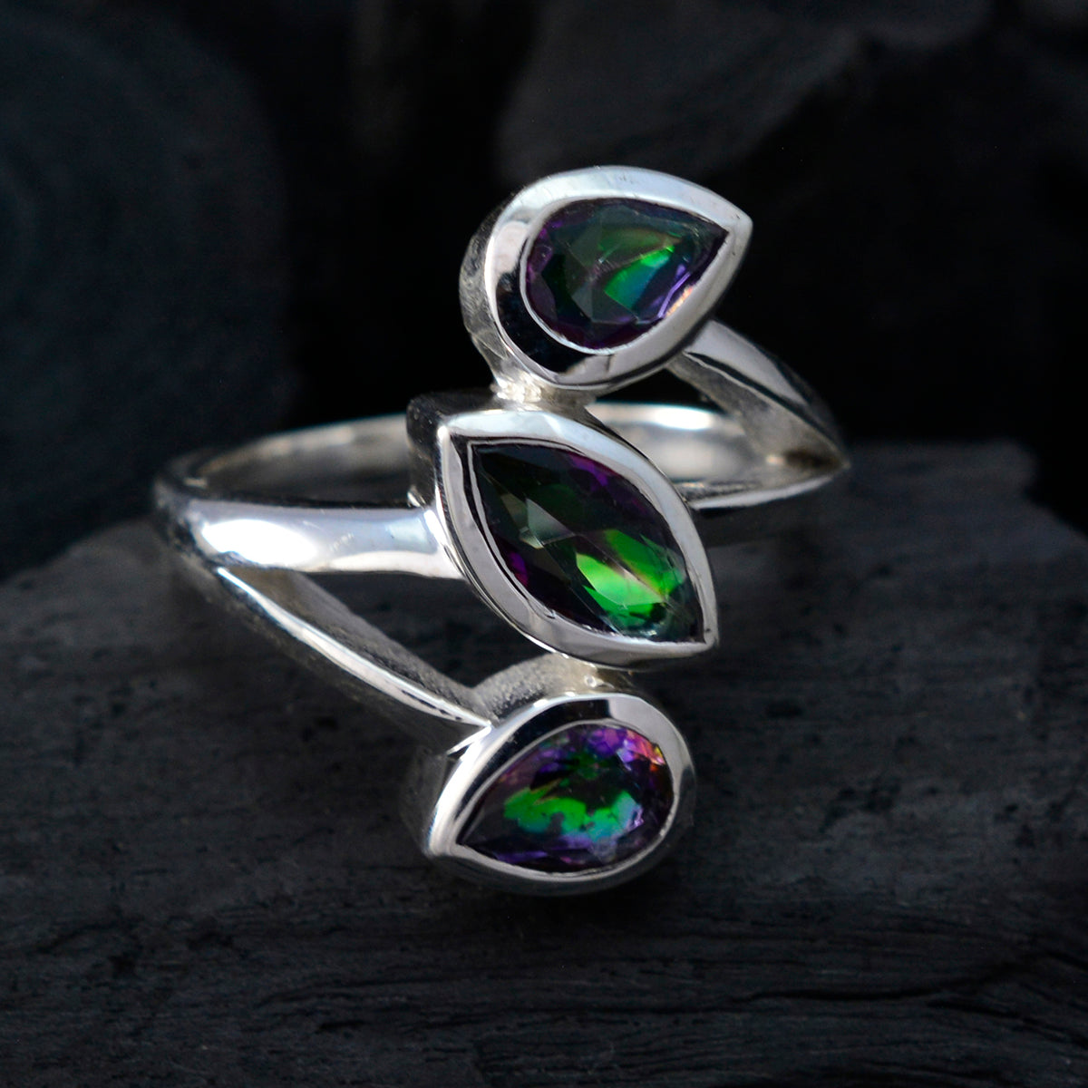 Katarina Signet multicolor Trilogy Ring