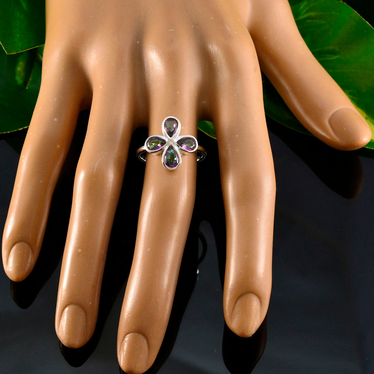 Yuki Floral multicolor quarter Ring