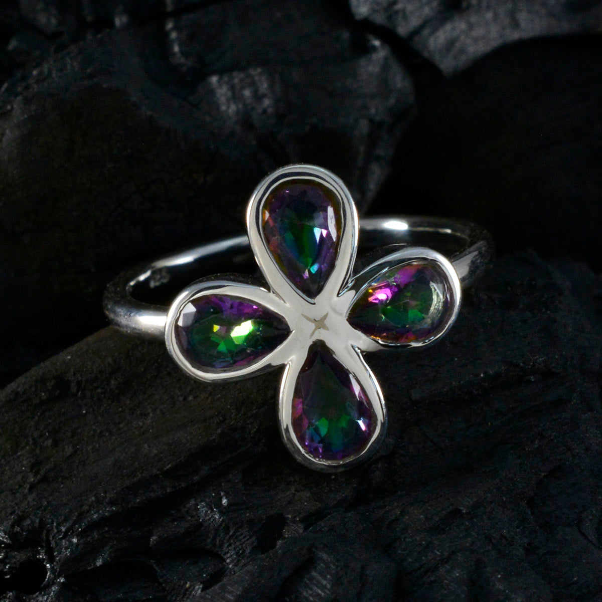 Yuki Floral multicolor quarter Ring