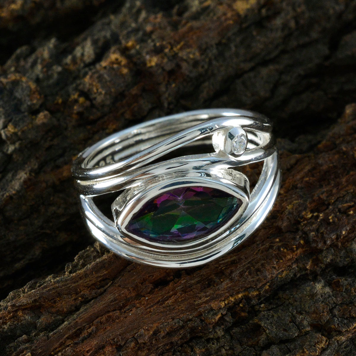Teresa Feminine multicolor Toi et Moi Ring