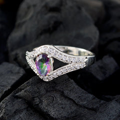 Amanda Abstract multicolor Halo Ring