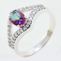 Amanda Abstract multicolor Halo Ring
