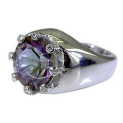 Carla Abstract multicolor Halo Ring Mystic Quartz Multicolor