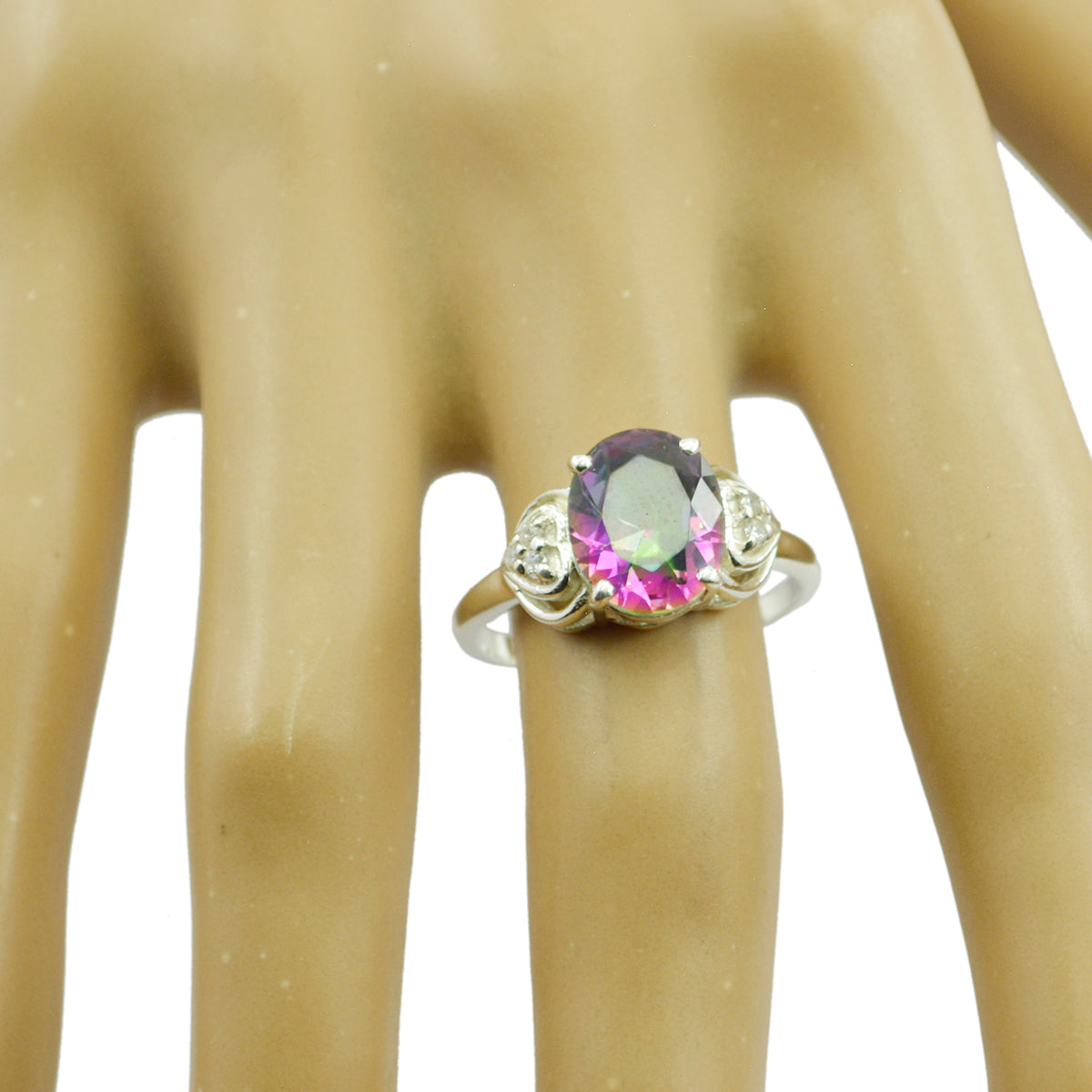 Savannah Feminine multicolor Halo Ring