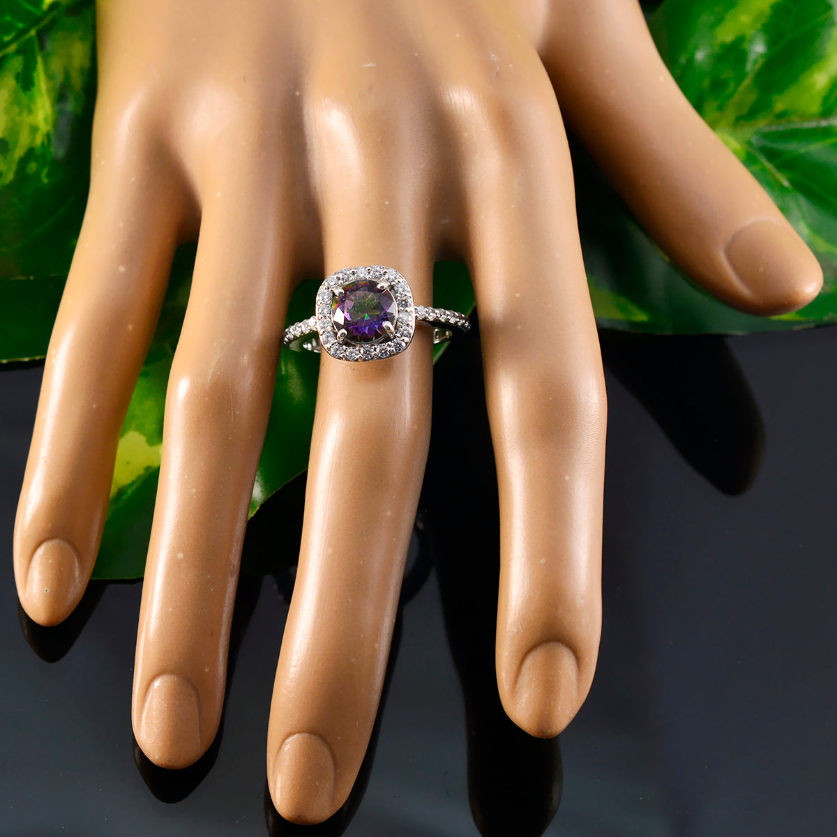 Kristine Graceful multicolor Halo Ring