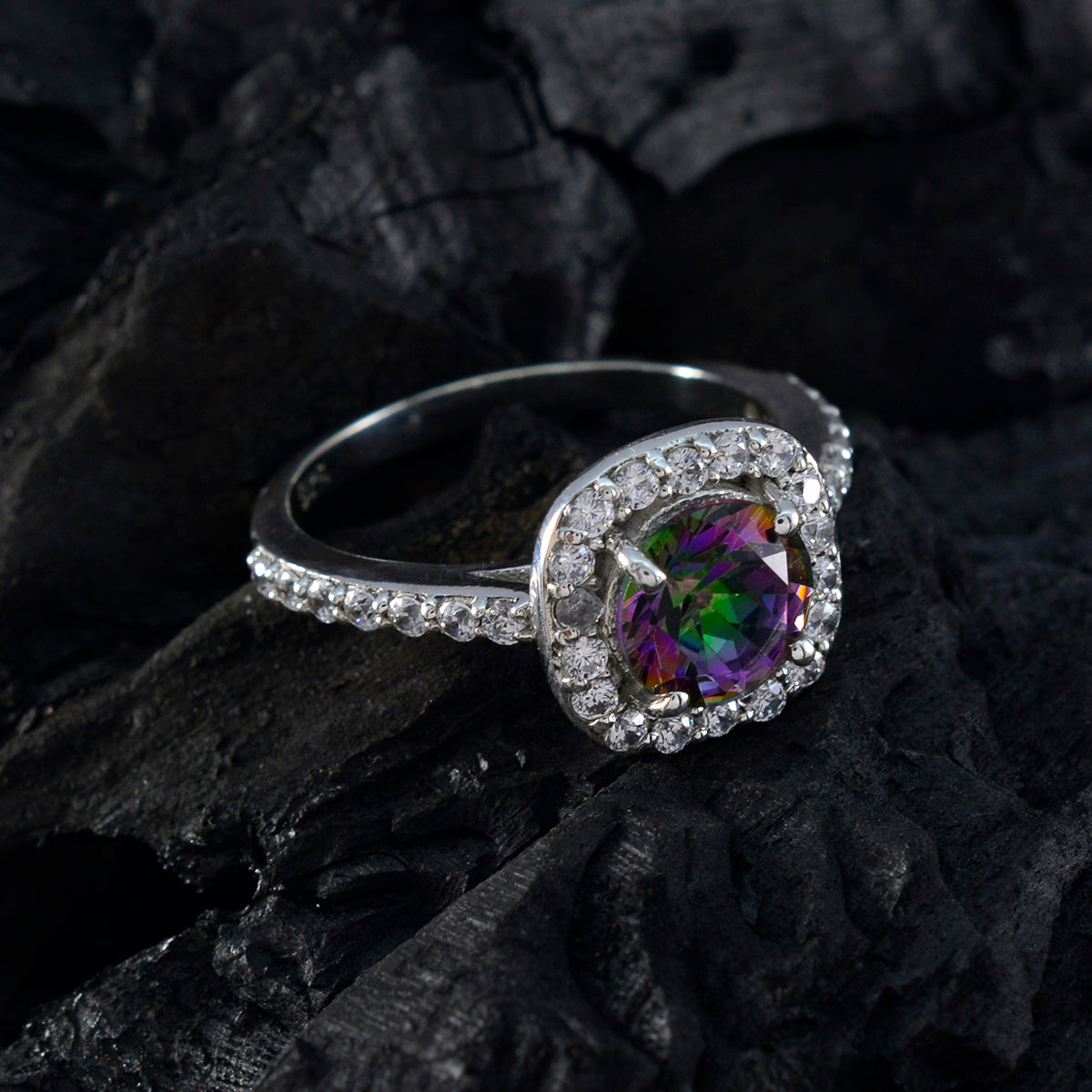 Kristine Graceful multicolor Halo Ring
