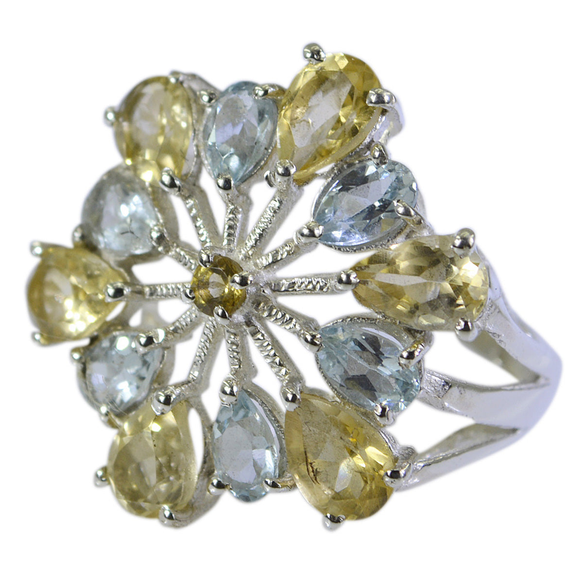 Bella Cocktail multicolor multiple Ring Multi Stone Multicolor