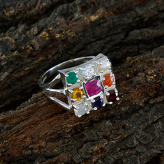 Addison Ethnic multicolor navratna Ring