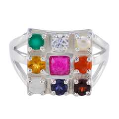 Addison Ethnic multicolor navratna Ring