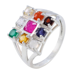 Addison Ethnic multicolor navratna Ring
