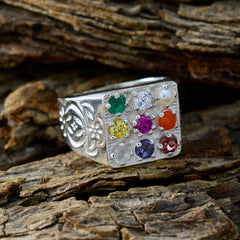 Aisha Cultural multicolor navratna Ring