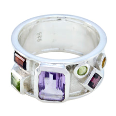 Isabella Abstract multicolor Hexa Band Multi Stone Multicolor