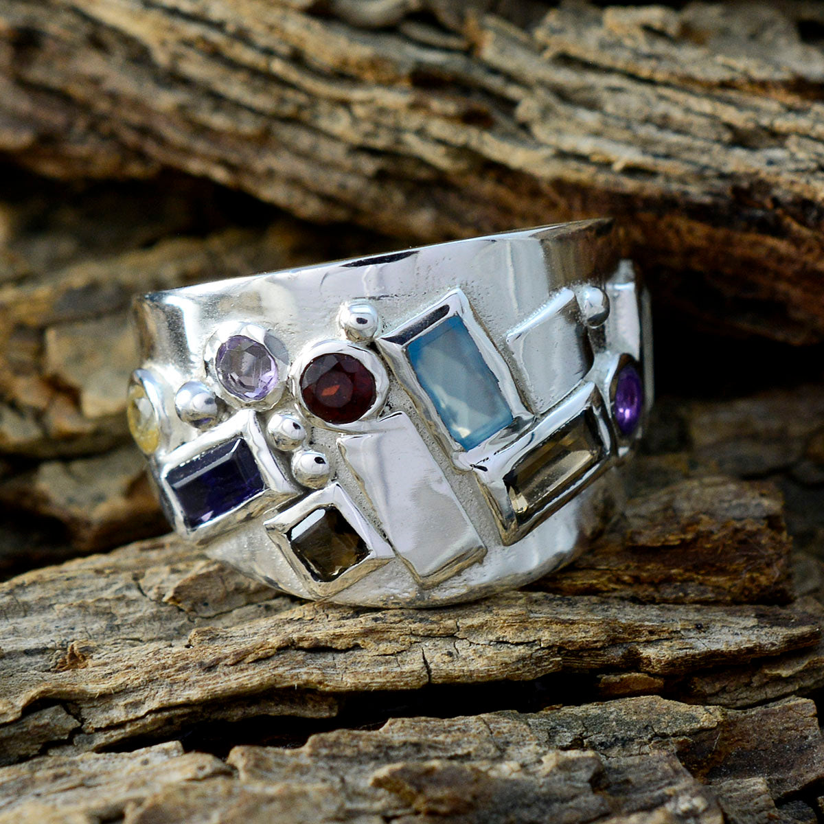 Kennedy Trendy multicolor multiple Ring