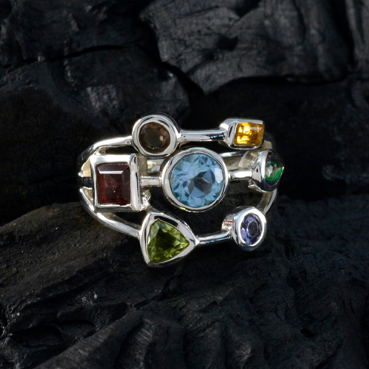 Charlotte Cocktail multicolor Hepta Ring