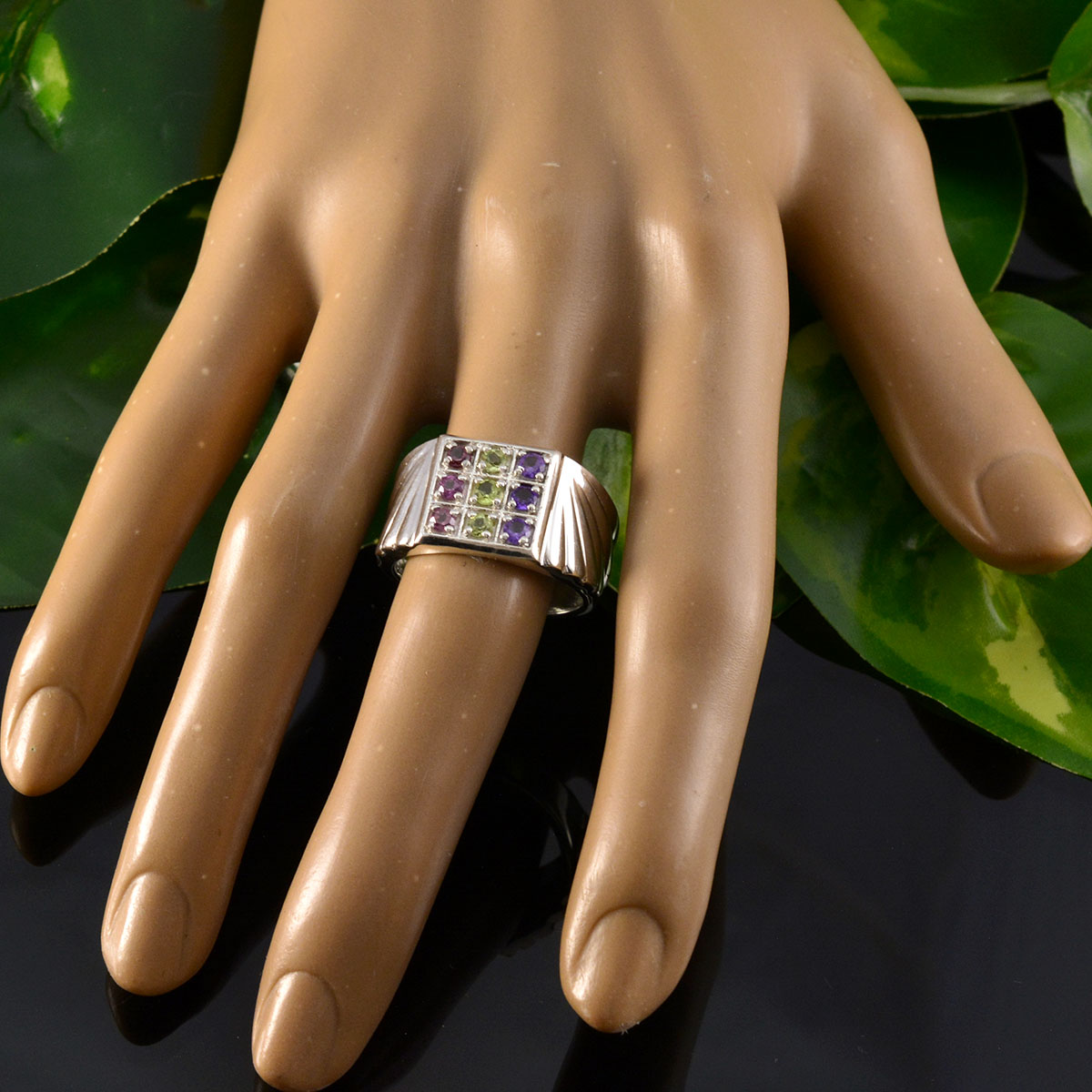 Lakshmi Cocktail multicolor navratna Ring
