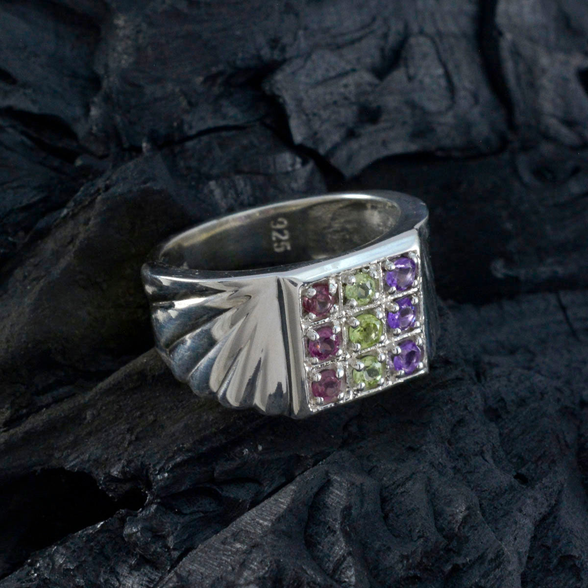 Lakshmi Cocktail multicolor navratna Ring