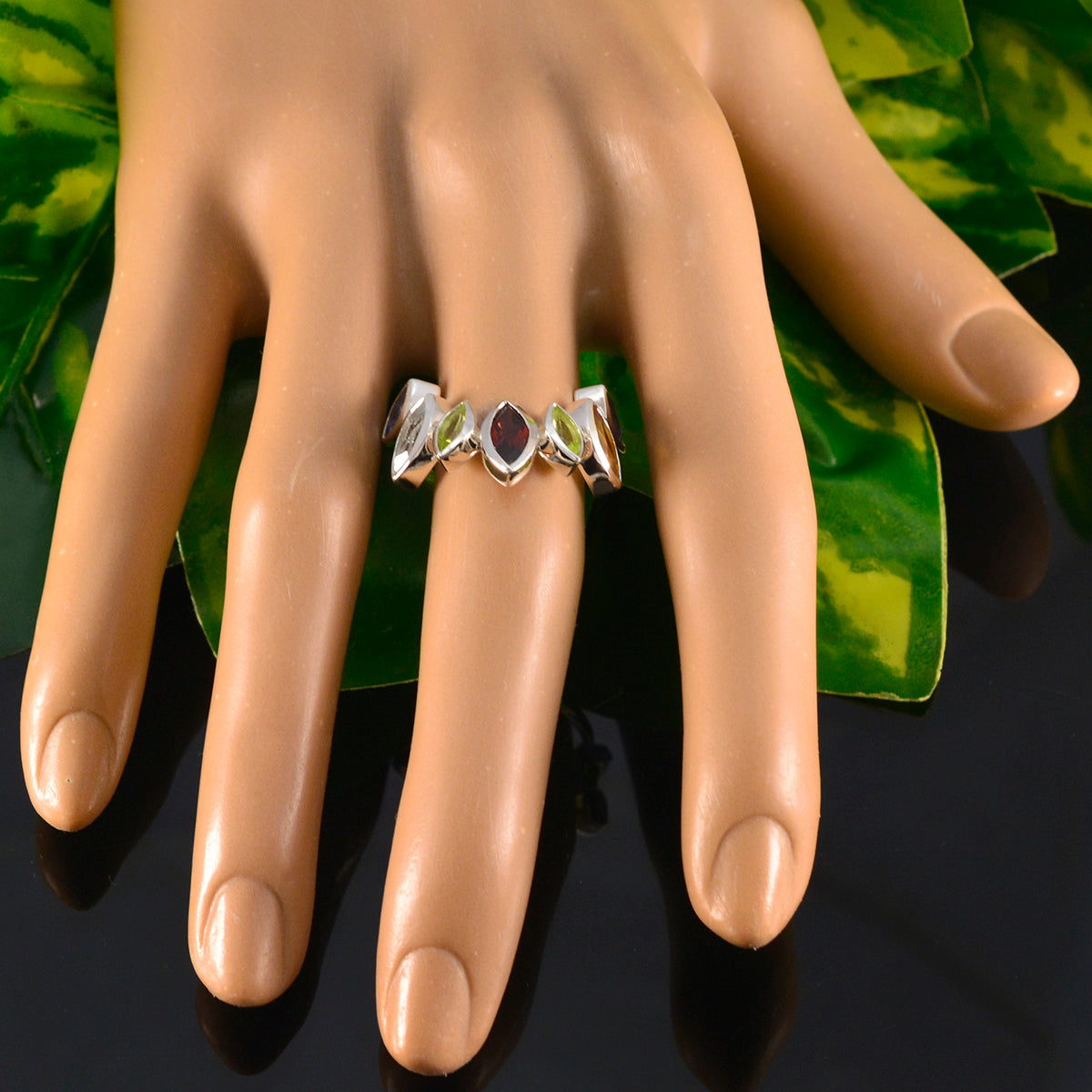 Carla crown multicolor multiple Ring