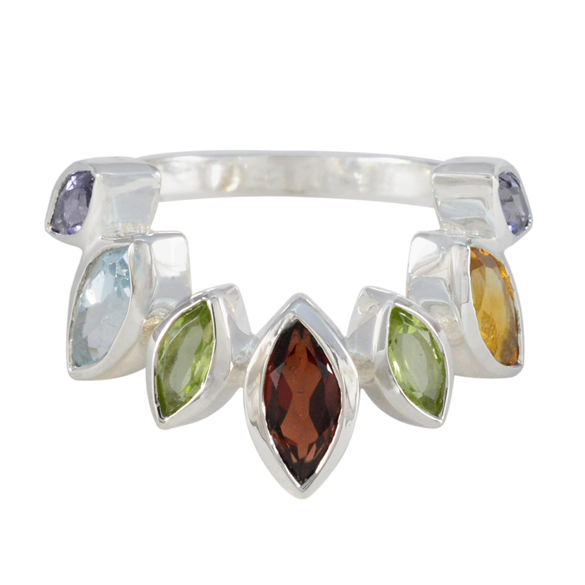 Carla crown multicolor multiple Ring