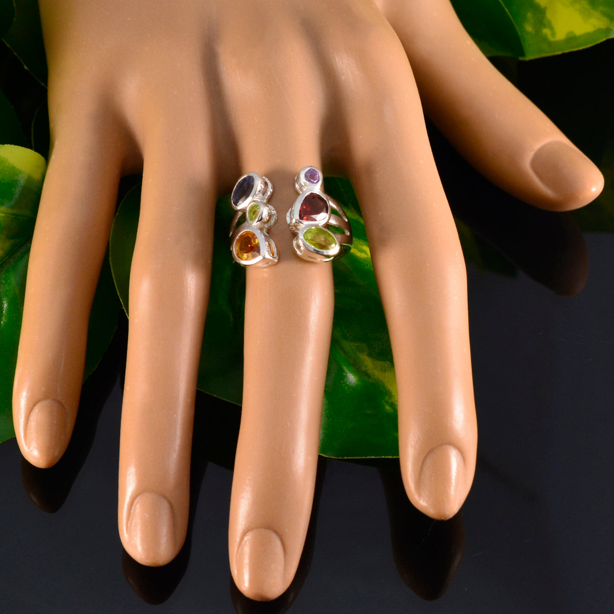 Nisa Cocktail multicolor Hexa Ring